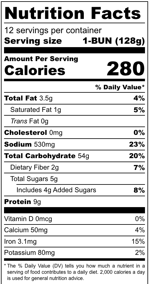 Pretzel Hamburger  Sliced 6 CT